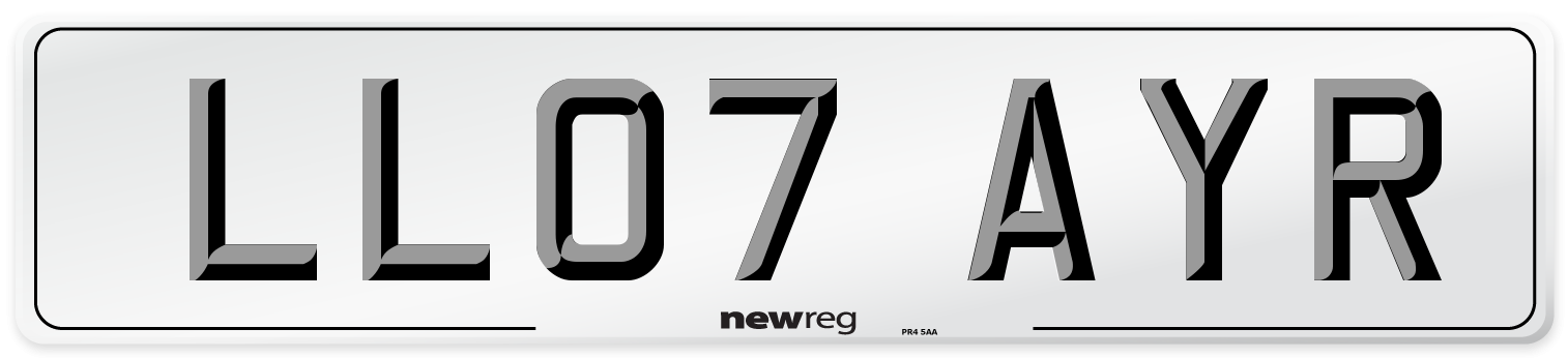 LL07 AYR Number Plate from New Reg